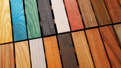 VATON FX顏色樣板，從多種木材種類顏色至透明色、藍色、綠色、紅色、黑色、白色總計16種顏色。